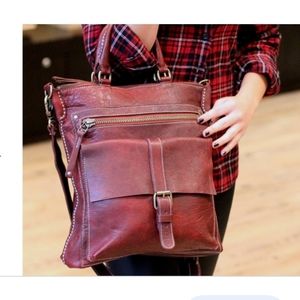 Roots Authentic Leather Tote Bag